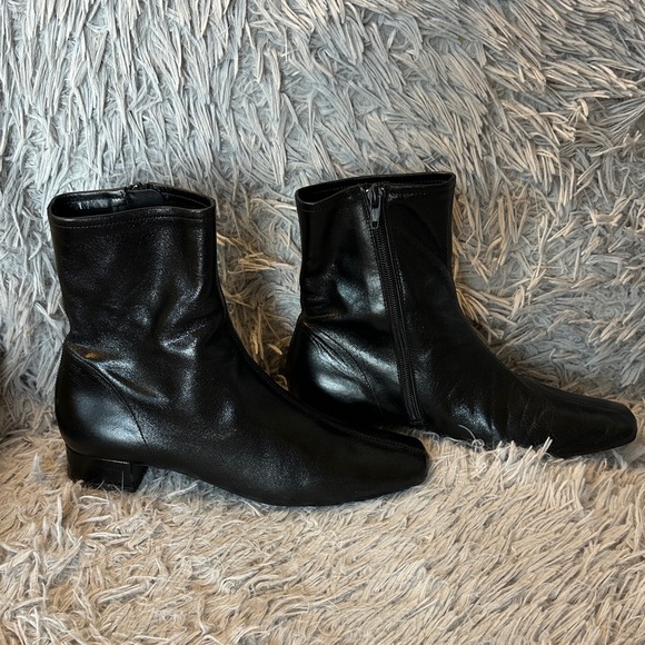 Mango Black Ankle Boots Booties EU 39 US 8 - Picture 3 of 6